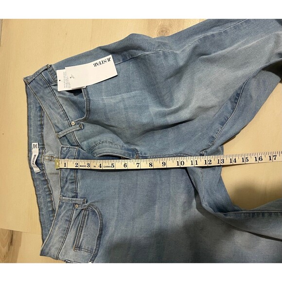 JustFab NWT Plus Size 16W Women Blue Skinny Ankle High Rise Jeans - Picture 5 of 8